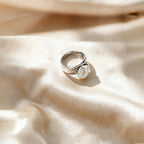 Loxun Keshi Pearl Ring - 100% Natural Pearl 925 Sterling Silver Adjustable Unique Irregular Pearl Jewelry for Women