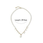 Loxun French Fairy Pearl Choker - Flowing Tassel Pearl Necklace 14K Gold Filled