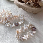 Loxun Sunflower Pearl Set - Baroque Pearl Necklace & Bracelet - Petal-Shaped Floral Vintage Jewelry for Women