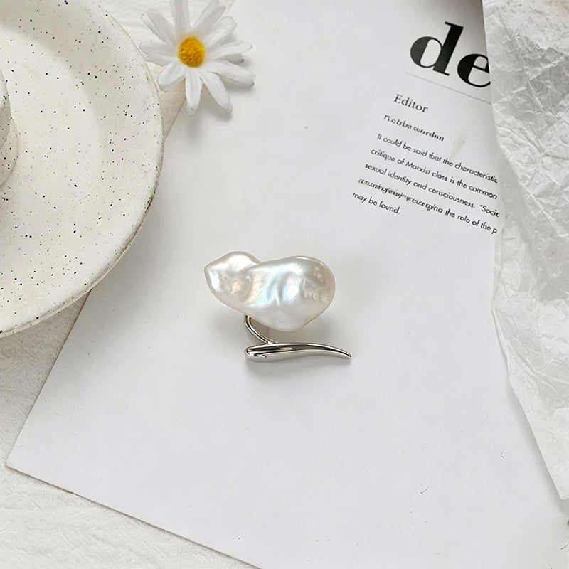 Loxun Dagger Baroque Pearl Ring – Uncommon Cool Girl Ring | Adjustable 925 Silver