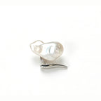 Loxun blade open baroque pearl ring natural keshi pearl 925 sterling silver adjustable minimalist Y2K jewelry