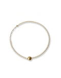 
Loxun gold ball and pearl bracelet 18k gold plated sterling silver natural freshwater pearl adjustable minimalist jewelry