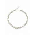 Loxun keshi pearl necklace natural baroque pearl choker 925 sterling silver adjustable French vintage jewelry